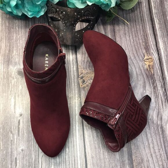 KAREN SCOTT Cahleb Wine Dress Booties 5M - Picture 4 of 13